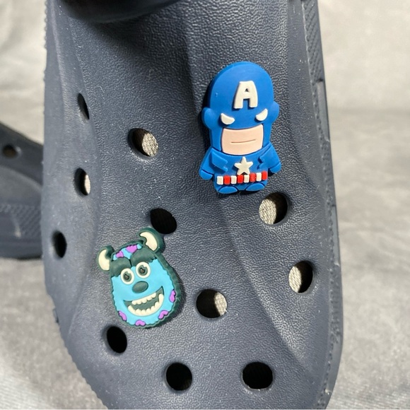 CROCS Clog Shoes Unisex Blue Mens 9 Womens 11 Fleece Lined Back Strap - Picture 7 of 11